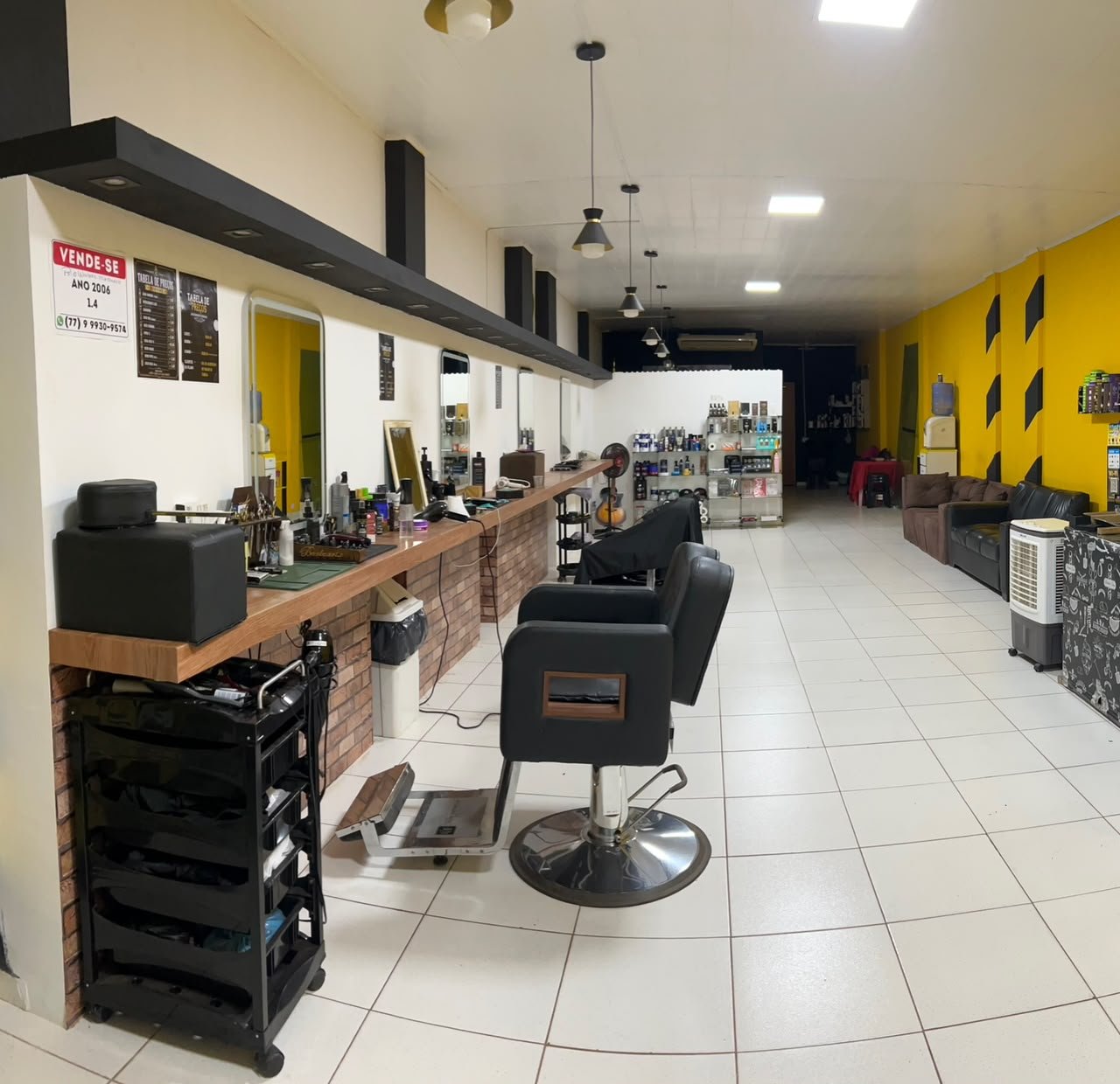 Produtos selecionados no ambiente