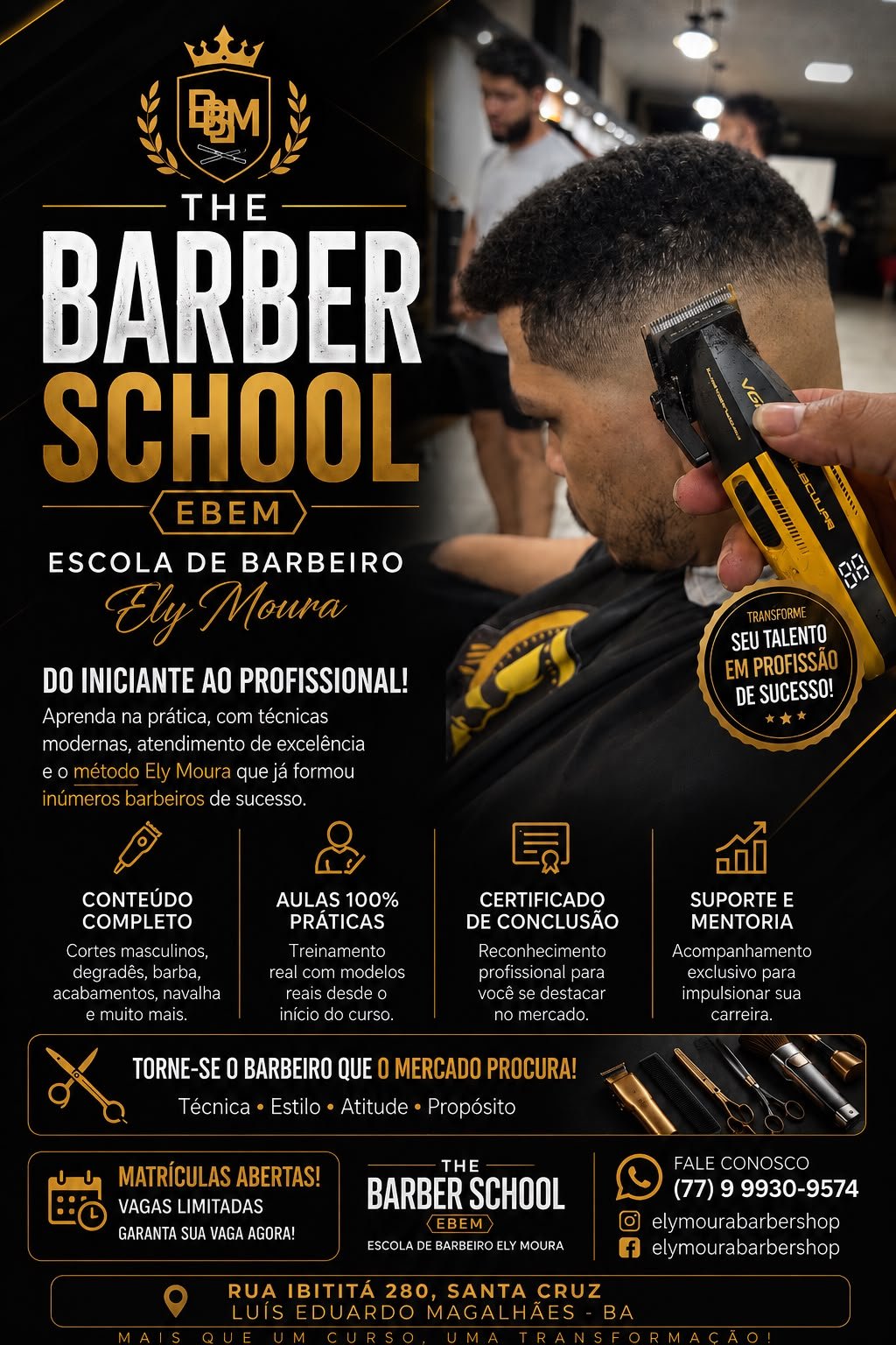 Corte de cabelo detalhado